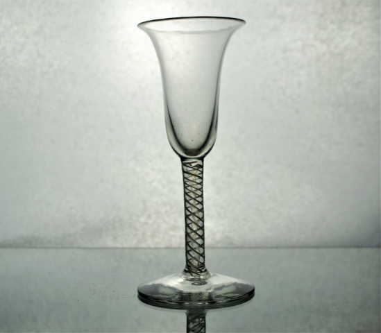 Georgian Bell Bowl Opaque Twist Drinking Glass
