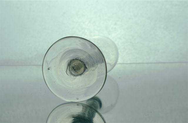 Georgian Ovoid Bowl Multi Twist Opaque stemmed drinking glass.