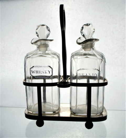 Small Silver Plated Two Spirit Tantalus.