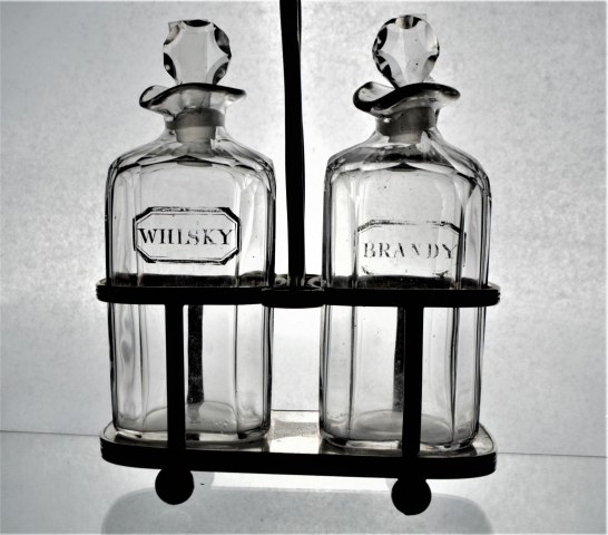 Small Silver Plated Two Spirit Tantalus.