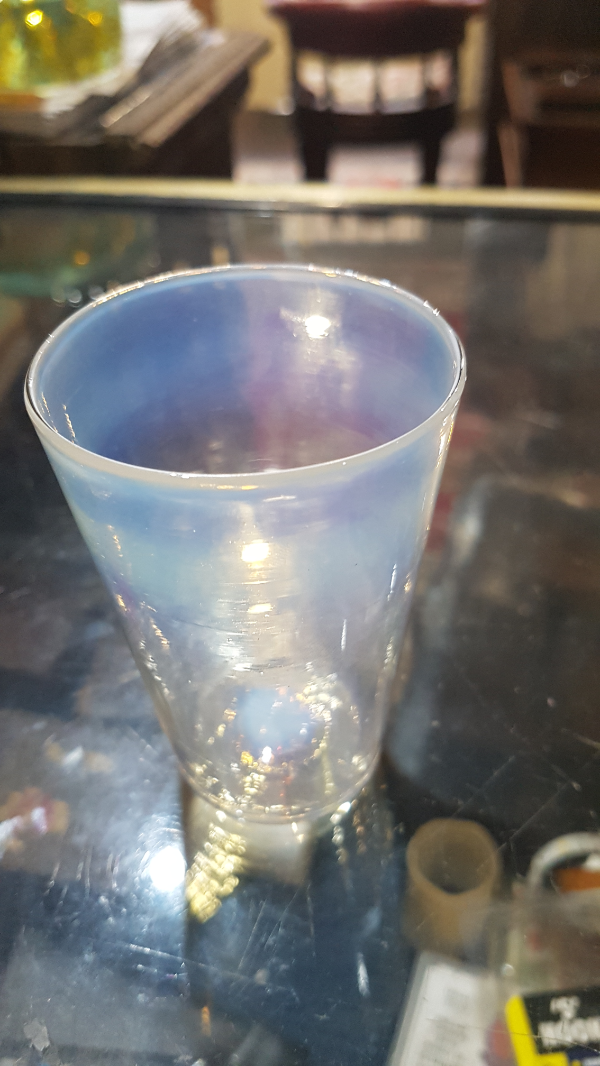 19th C Manganese Tumble Glass