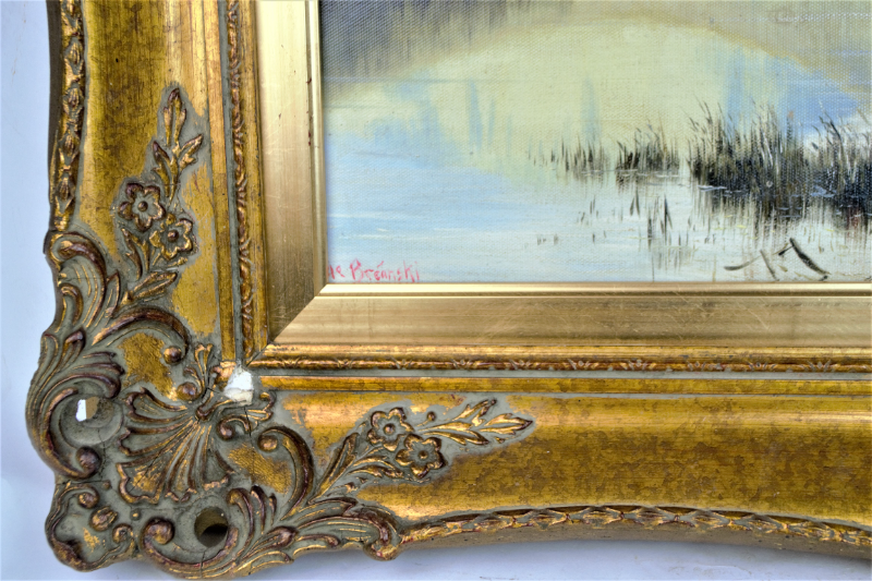 Alfred De Breanski Landscape Of Cattle Bathing In A Lake