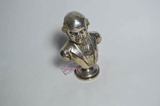 19th Century White Metal Bust of Gladstone.