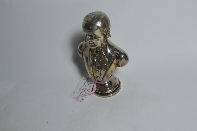 19th Century White Metal Bust of Gladstone.