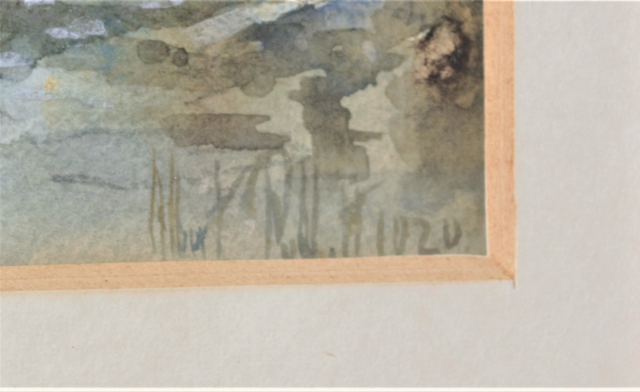 Albert Pollitt Watercolour Roewen Nr Conway [1856-1926]. Signed.