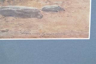 James Jackson Curnock Watercolour on Canvas with Glass Frame