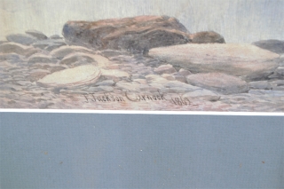 James Jackson Curnock Watercolour on Canvas with Glass Frame