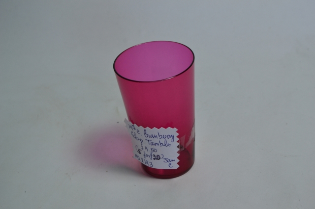 19th Century Cranberry Tumbler