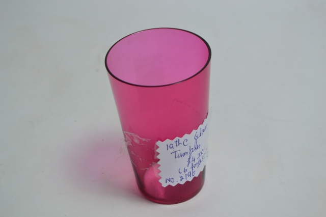 19th Century Cranberry Tumbler