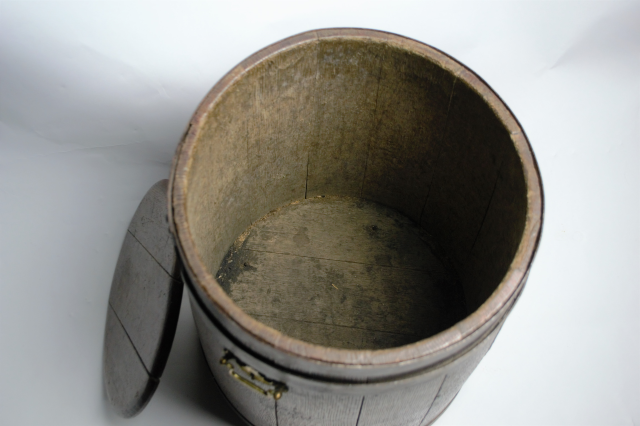 Late Victorian Coal Barrel with Lid.