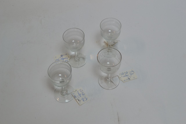 Set of 4 Pall Mall or Lady Hamilton Glass