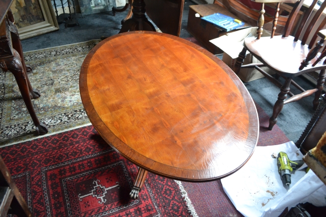 Elm Cross Banded Coffee Table.