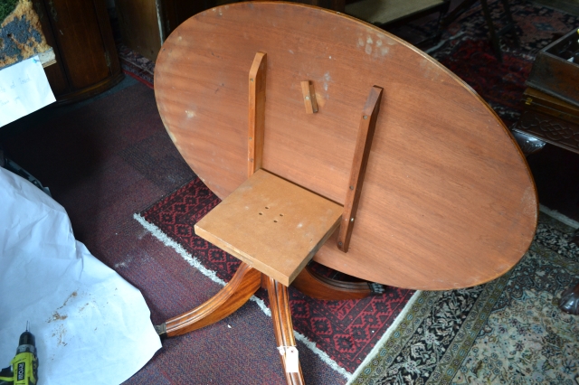 Elm Cross Banded Coffee Table.