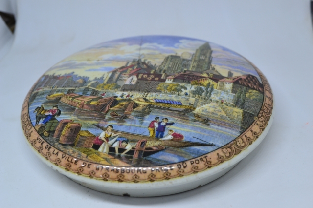 Strasborg View' Prattware Lid.