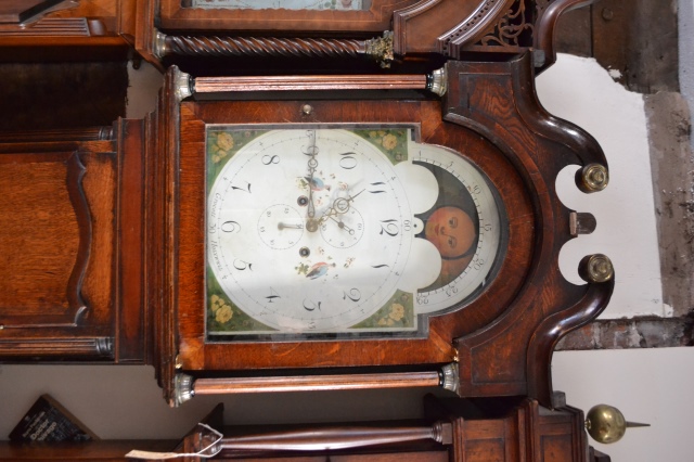 Eight Day Oak Long Cased Clock by Grocot Holywell.