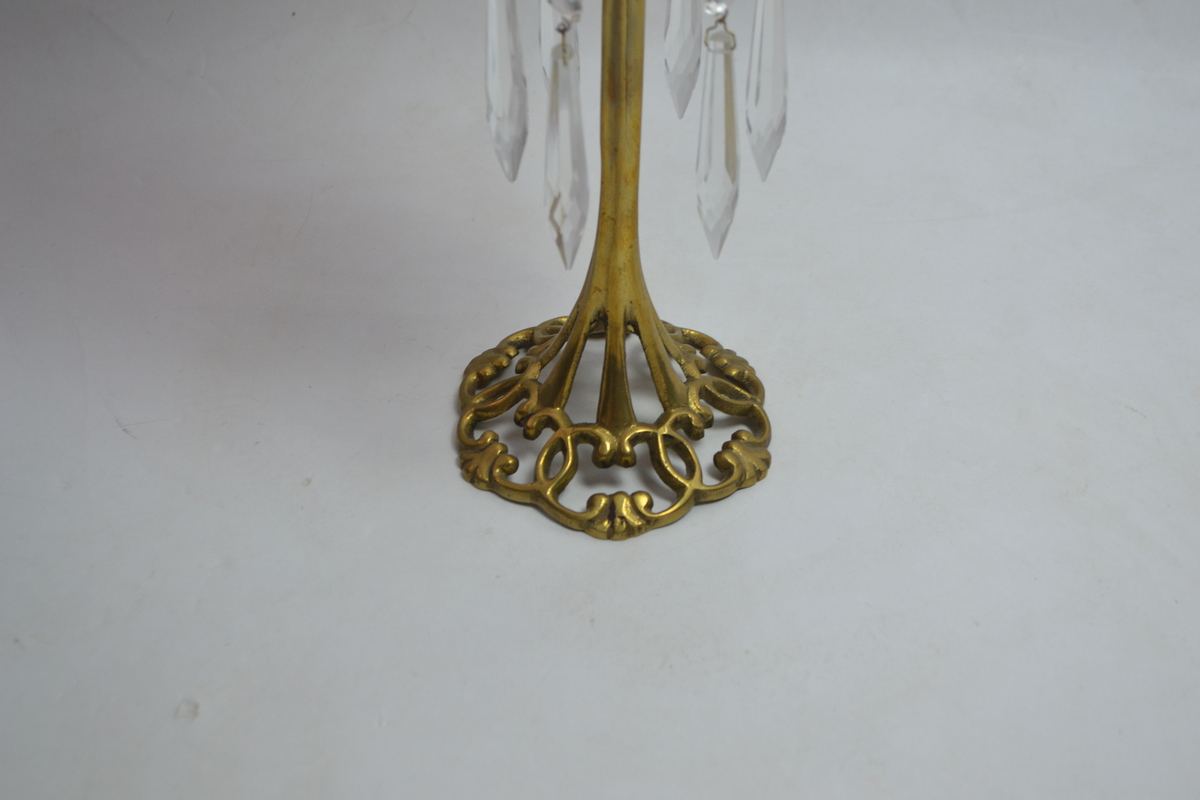 A French Gaudard Art Nouveau Style Brass Oil Lamp