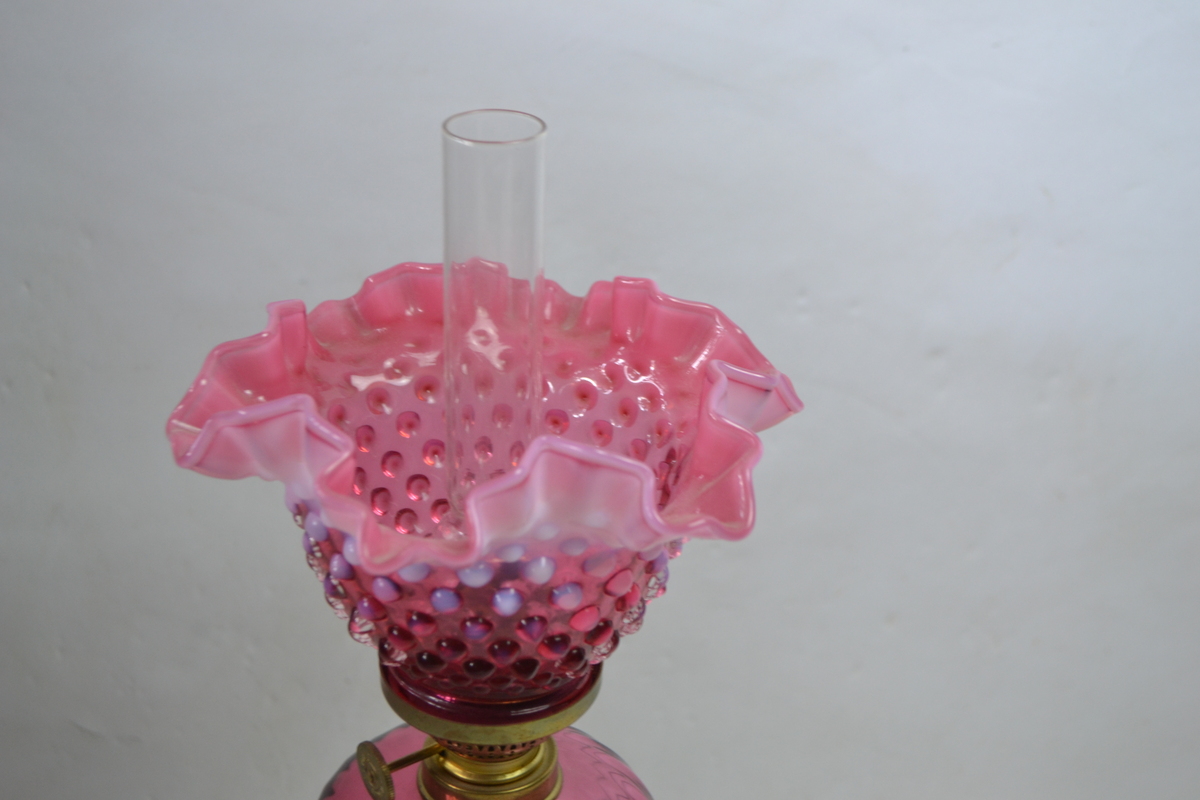 A French Gaudard Art Nouveau Style Brass Oil Lamp