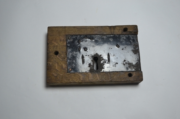 Wooden door lock 19th century with key