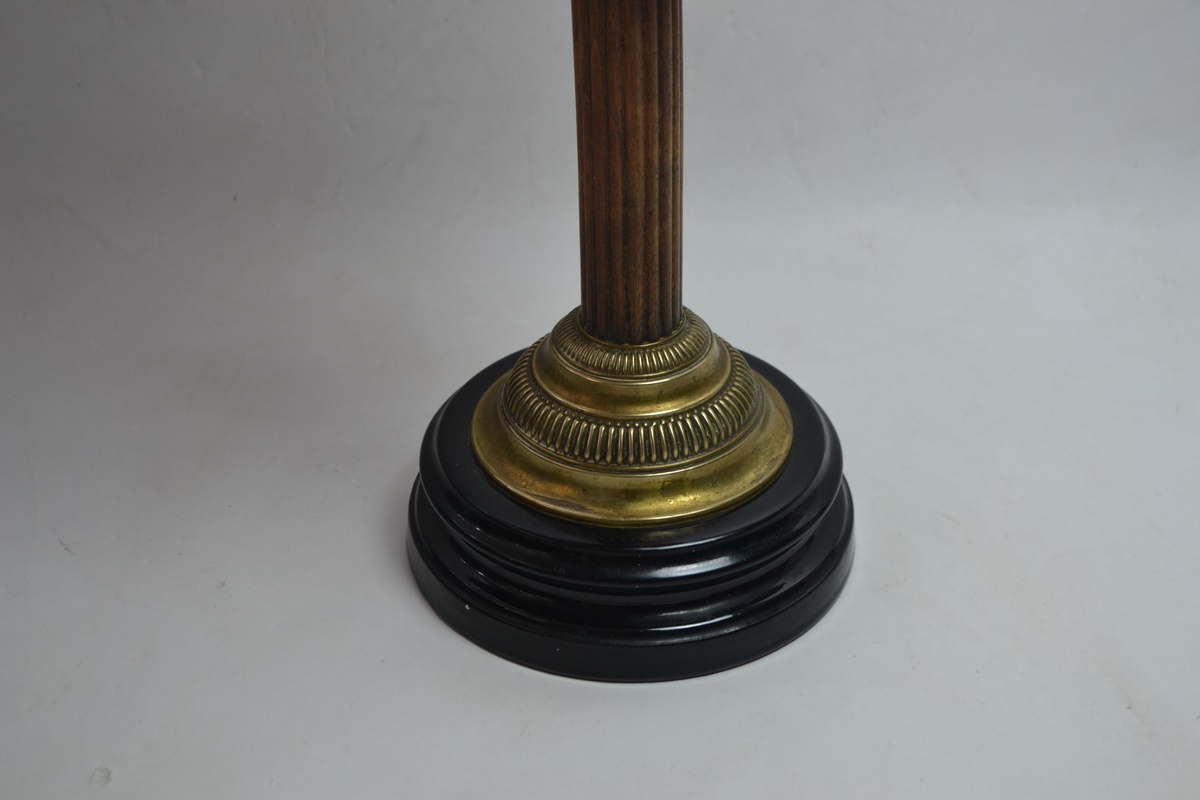 Antiques Victorian Cranberry Glass Oil Lamp With Glass Reservoir, Etched Shade And Chimney