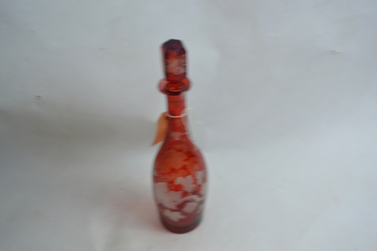 1860's Bohemian Cranberry Decanter.