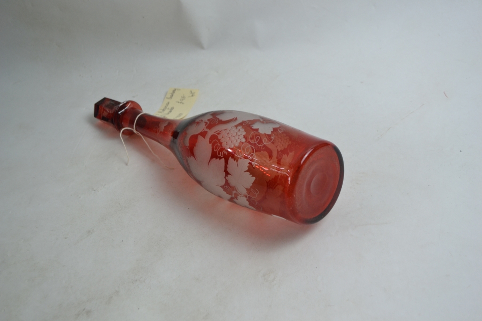 1860's Bohemian Cranberry Decanter.