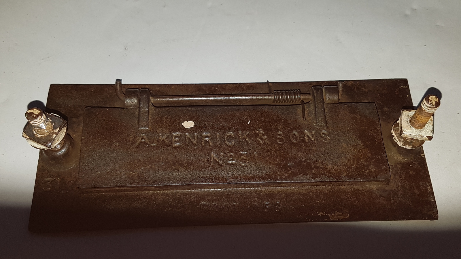 A Cast Iron  Rectangular Letter Slot