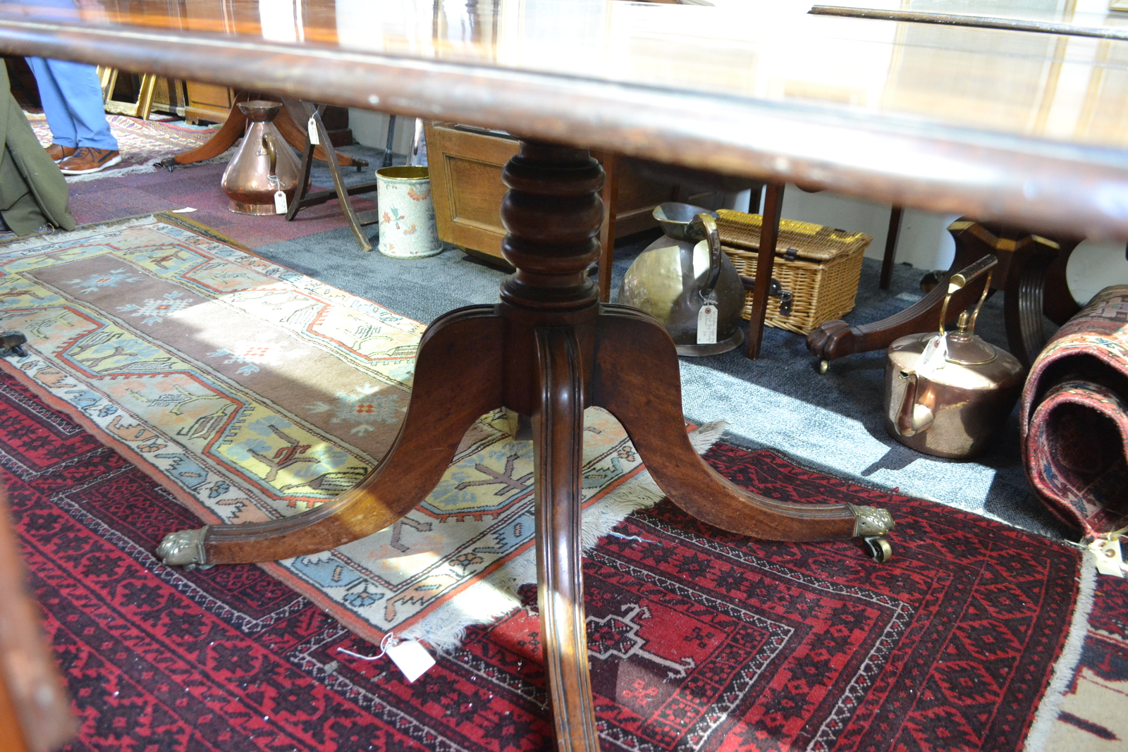 Regency Period flame Mahogany and satinwood banded breakfast table