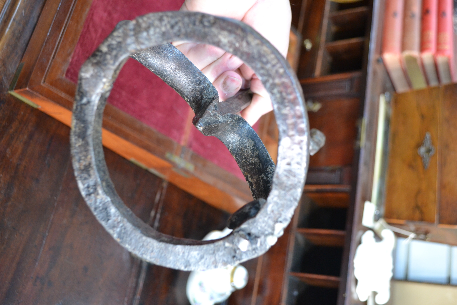 18th Century Rushlight holder.