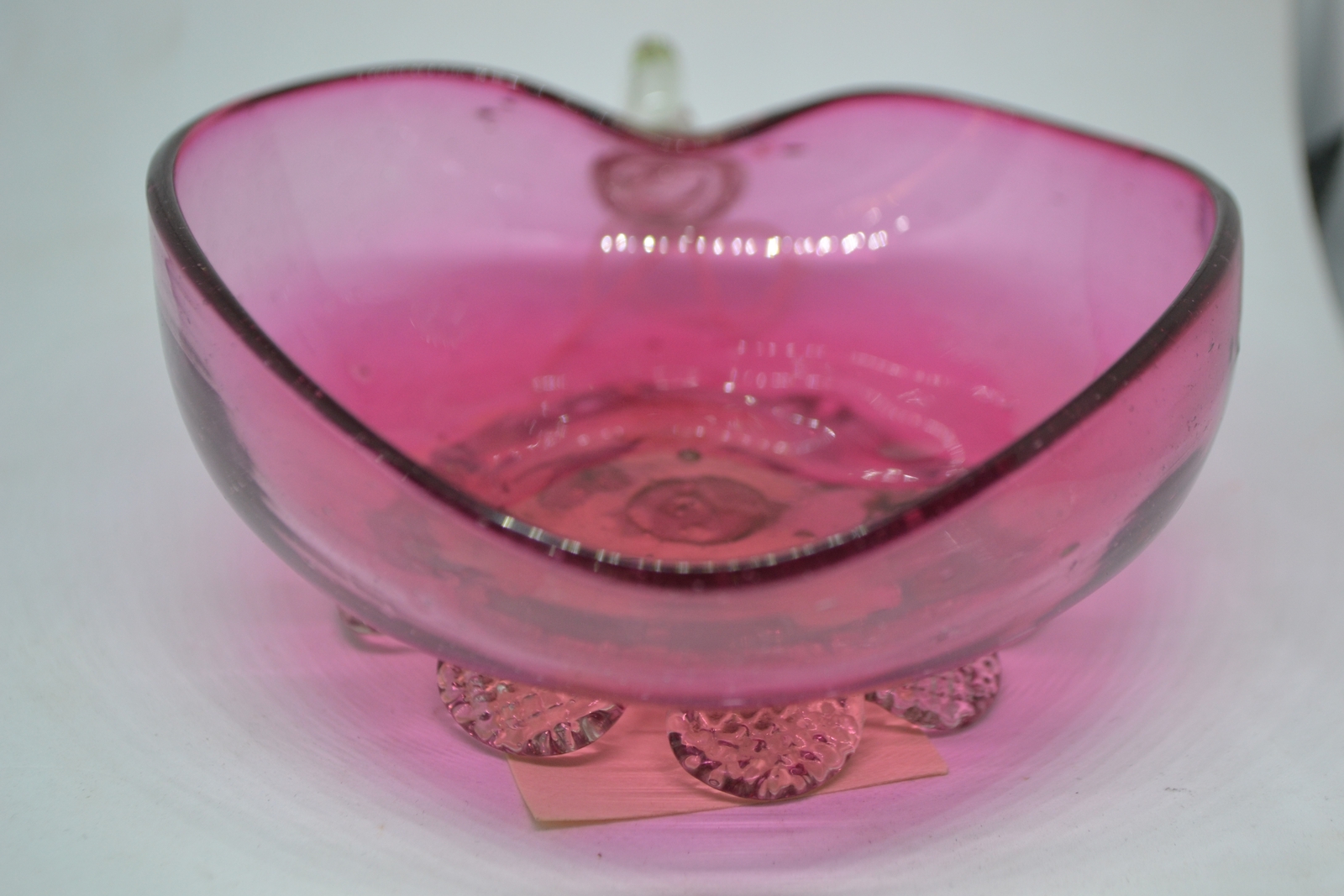 19th Century Cranberry Bon Bon Dish