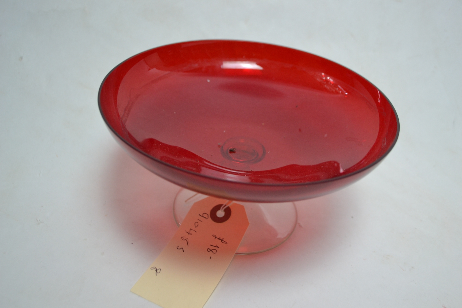 Small Red Glass Tazza