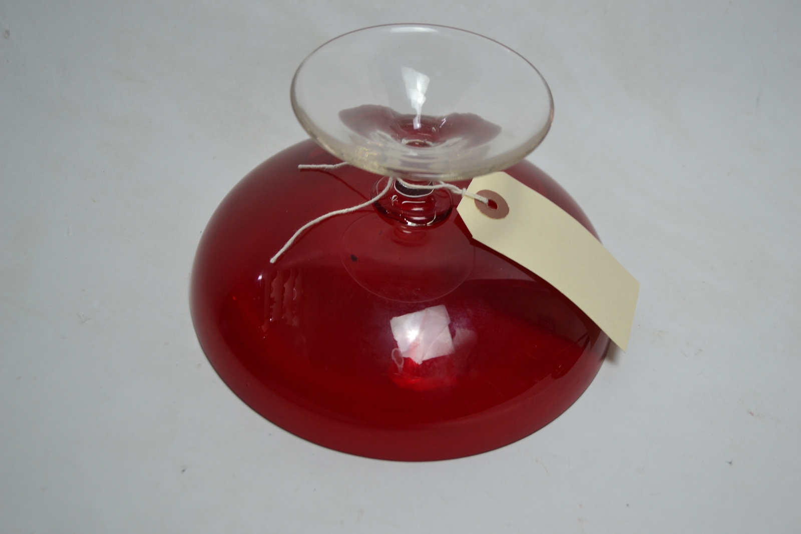 Small Red Glass Tazza
