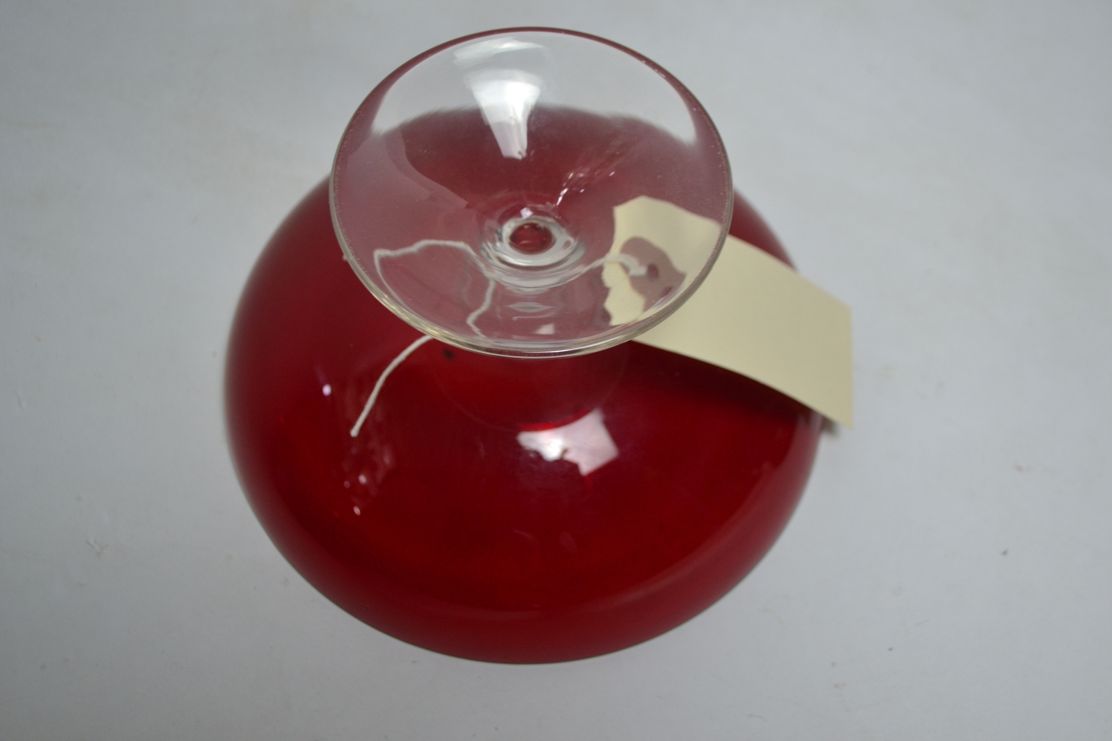 Small Red Glass Tazza
