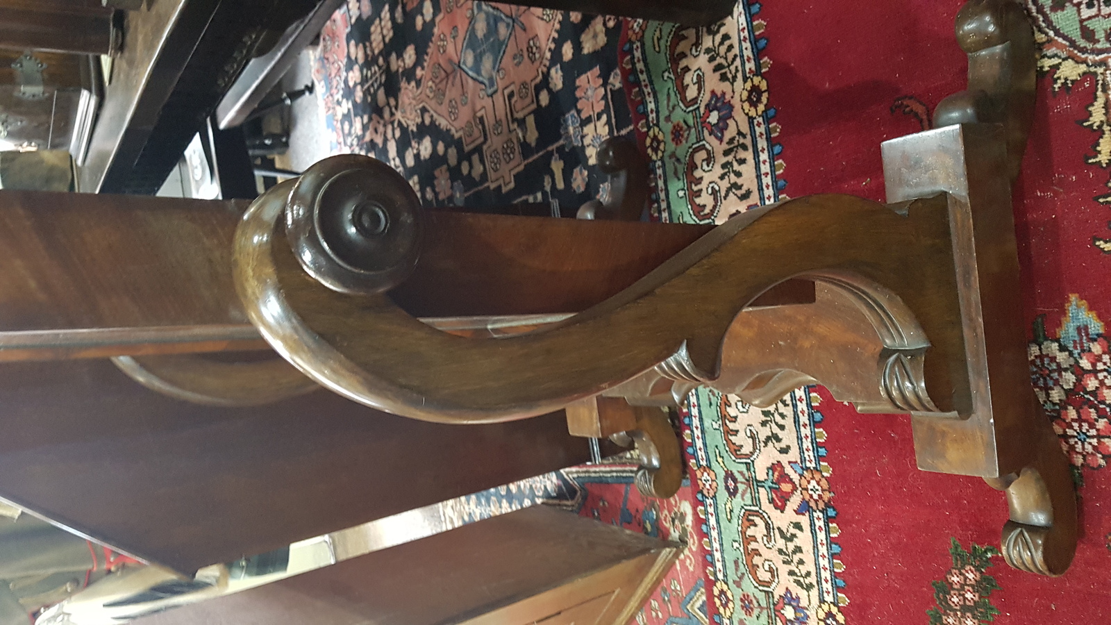 William IV Ladies Mahogany Rectangular Cheval Mirror