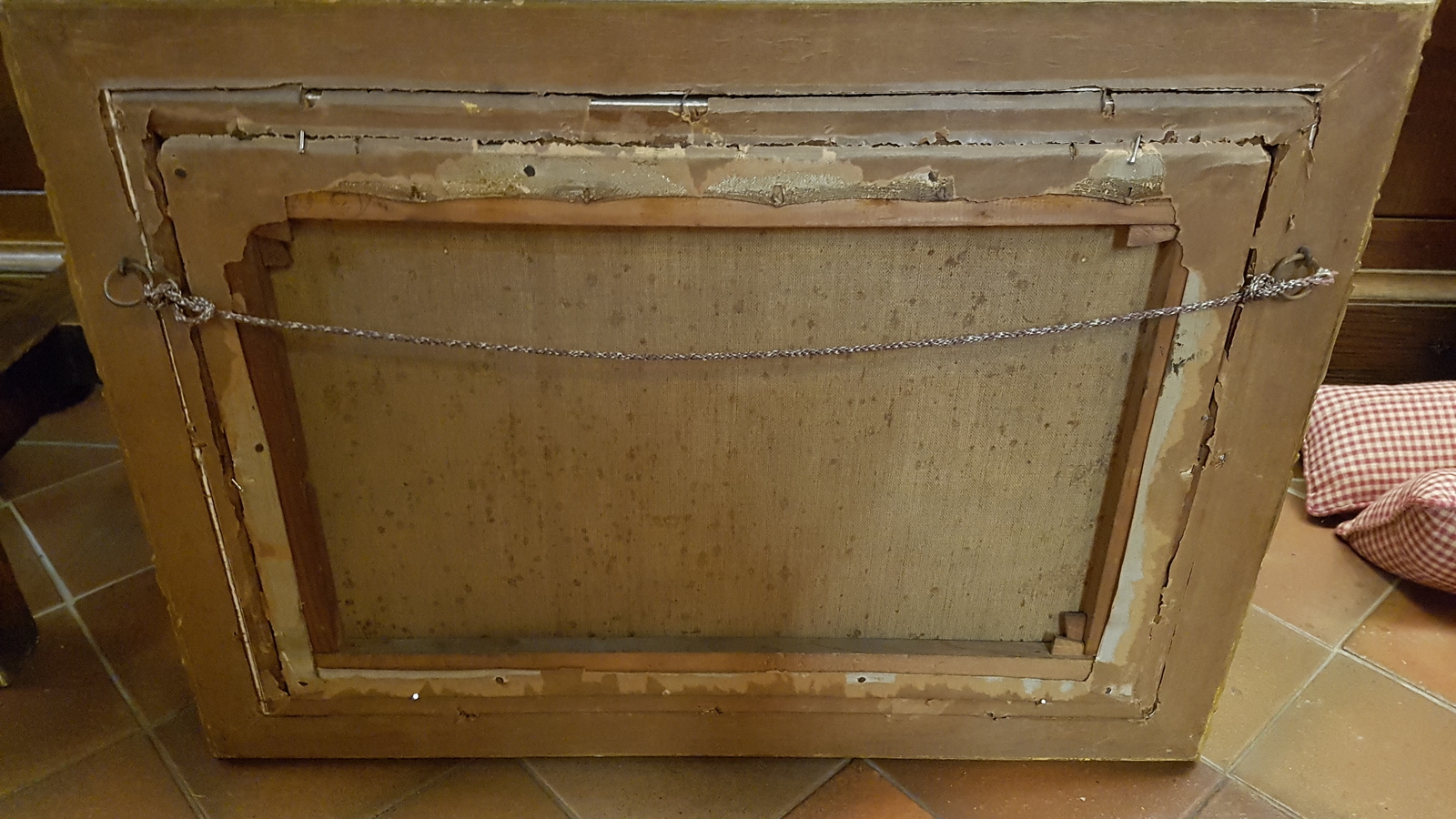 19th Century Oil Painting 'Camp Fire In Woods' by John Fox