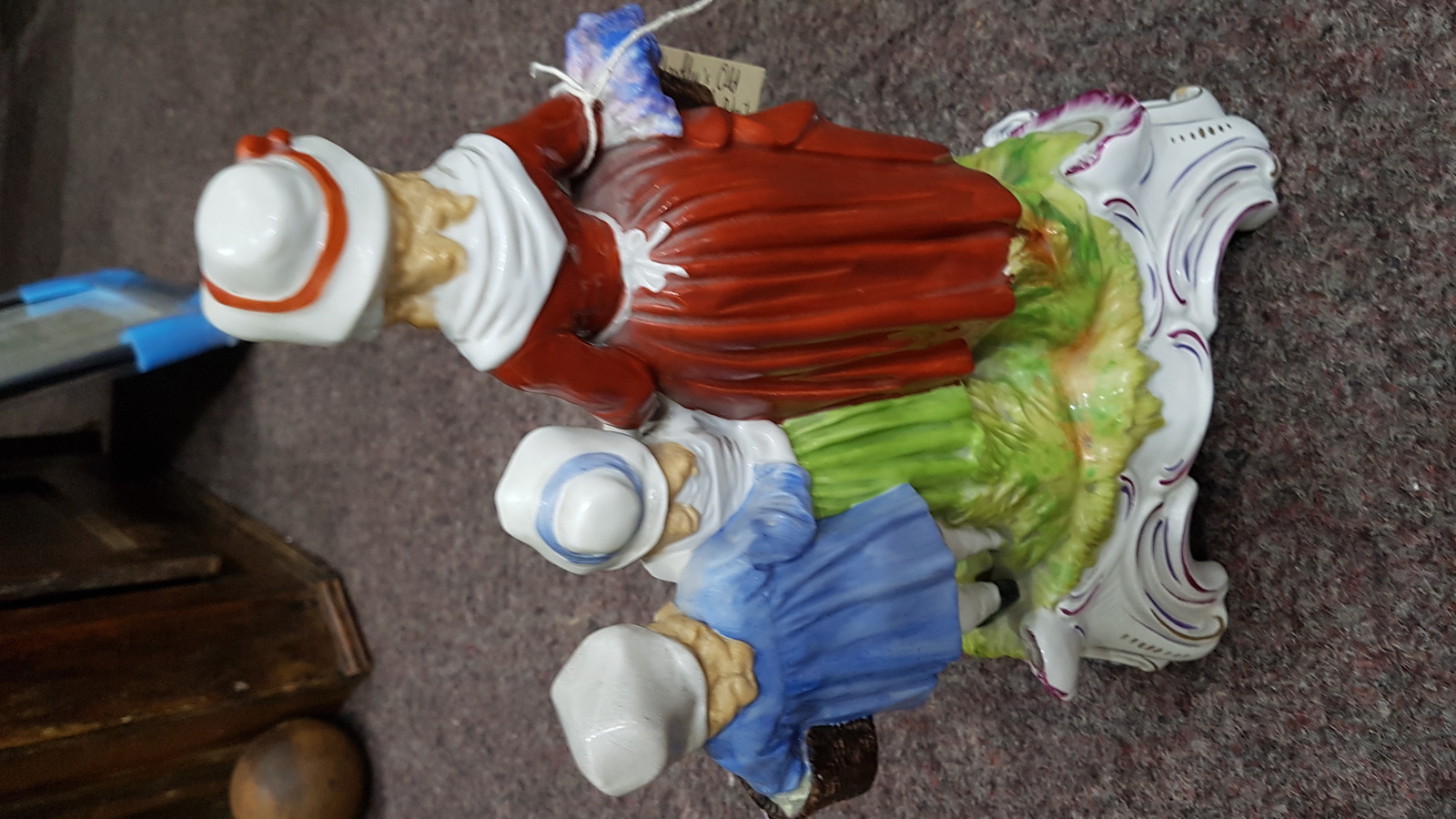 19th C. Yardley Old English Lavender Advertising Porcelain Group by Dresden