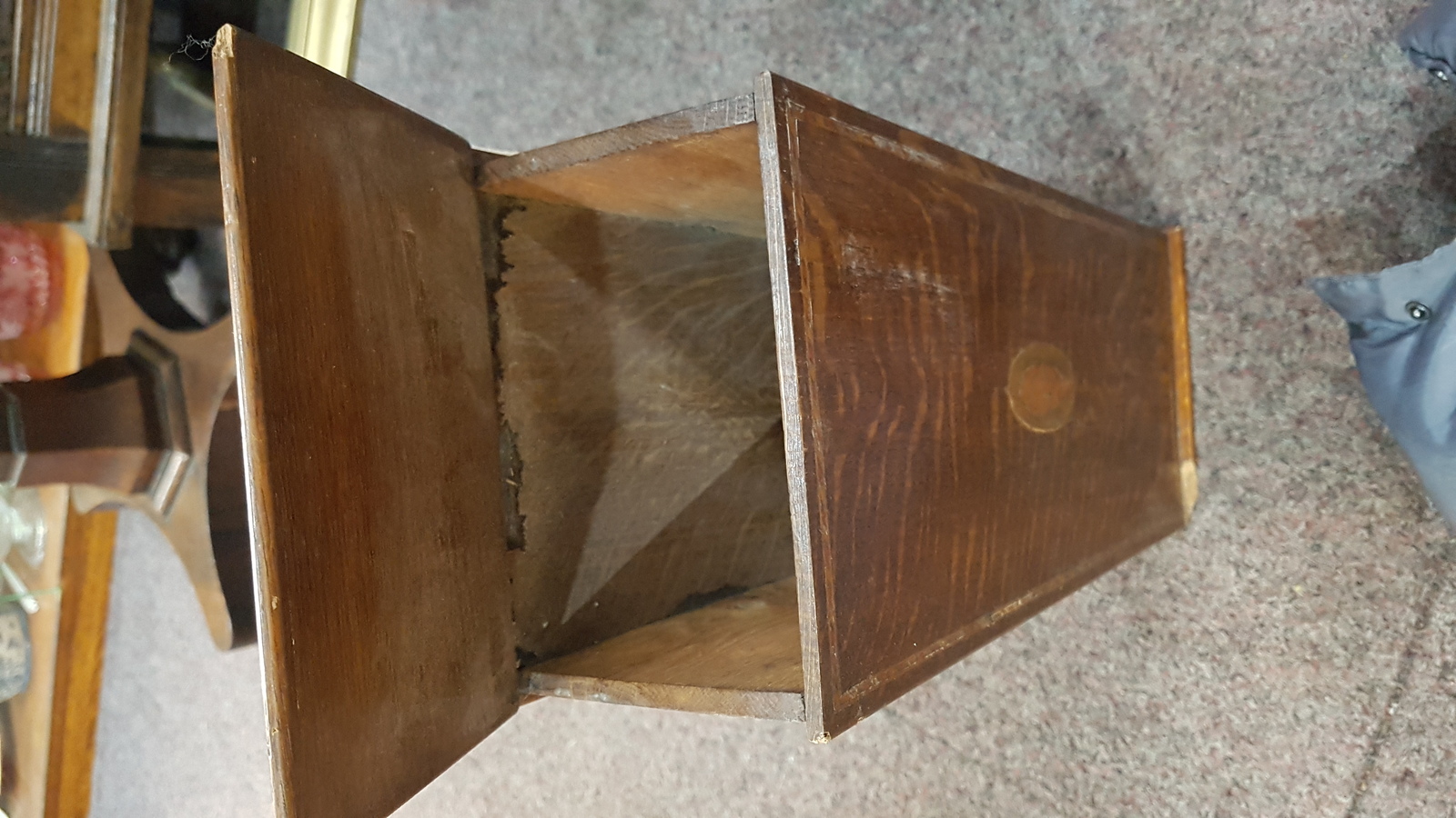 Large Georgian Oak Candle Box