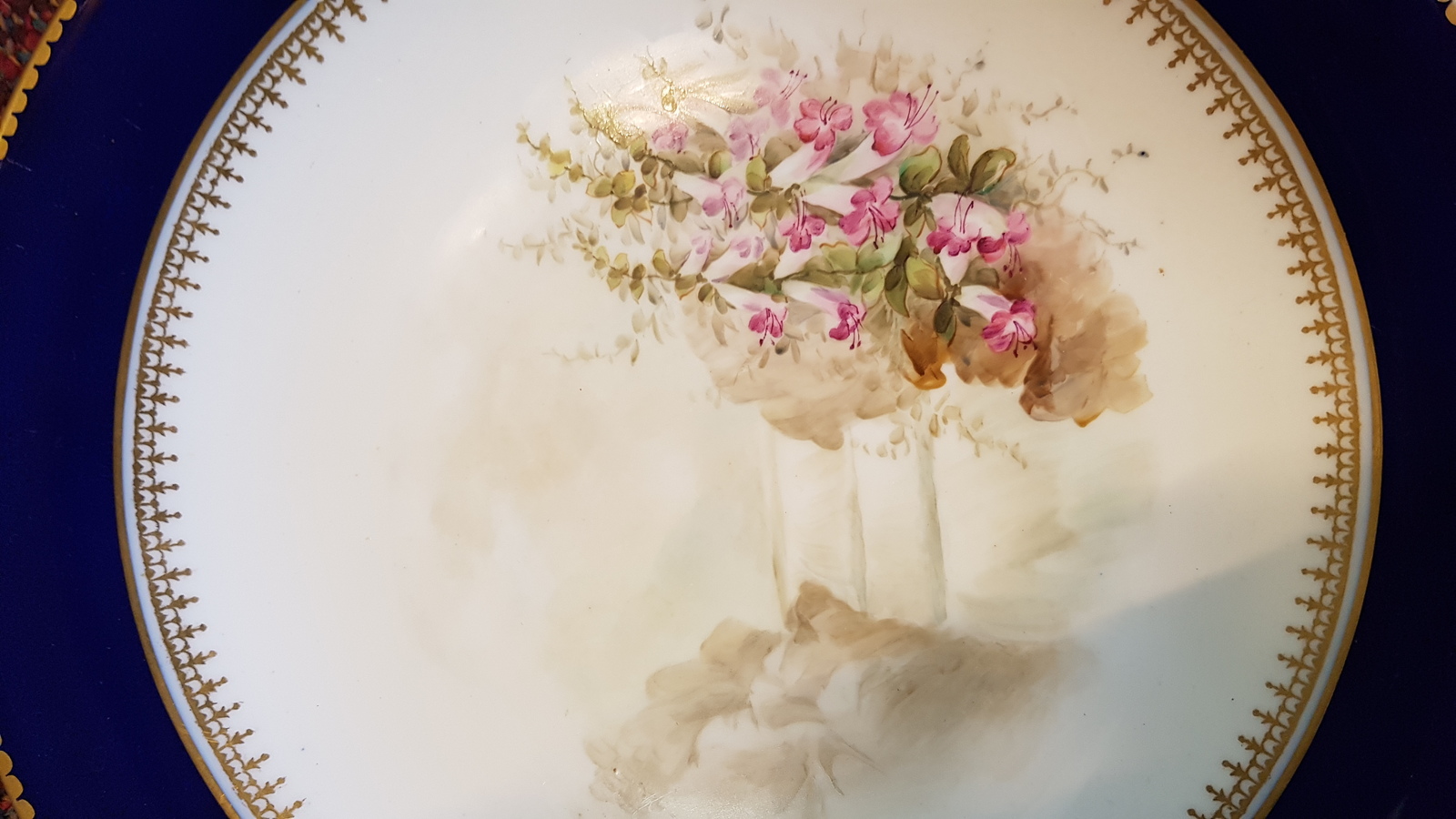 19thC. Handpainted With Wild Flowers, Grainger&#39;s Worcester Plate