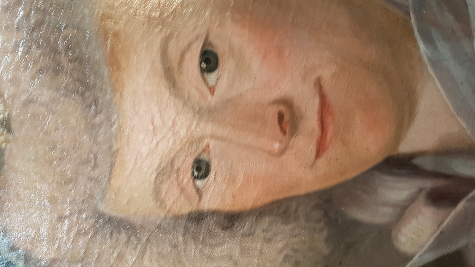 18th Century Oil On Canvas Portrait Of  A Woman