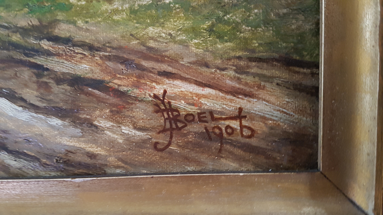 An Early 20th C  Rural Landscape Oil Painting By John Boel,