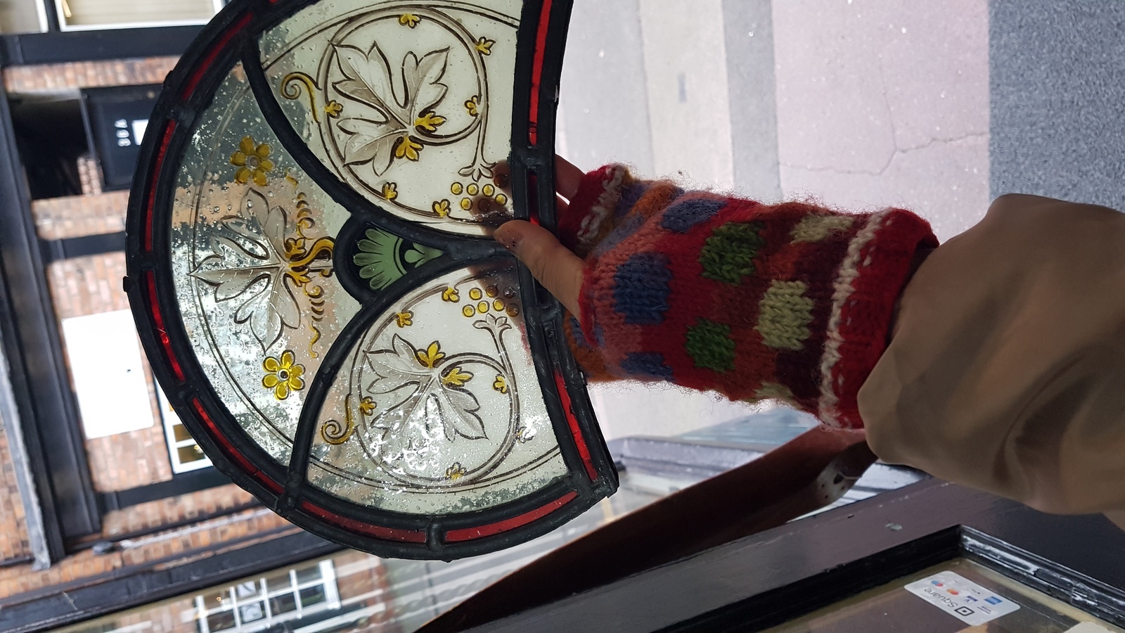 19th Century Leaded Stained Glass Panel.