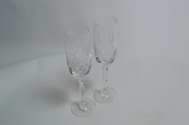 Pair of 20th Century Champagne Flutes.