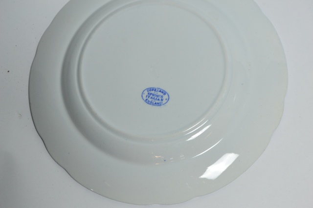 A Set of Seven Copland Blue Italian Spode Plates.