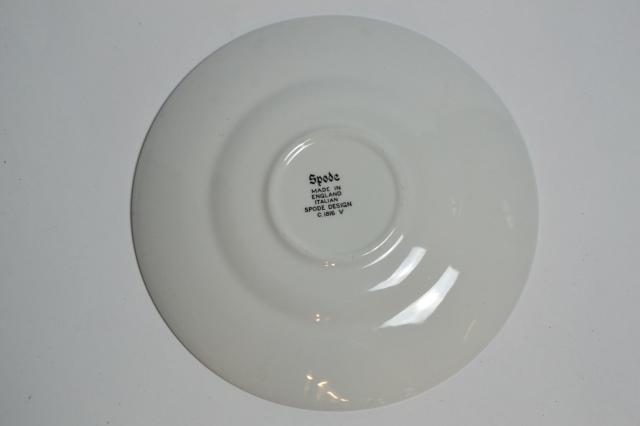 Six Spode Blue Italian Saucers.