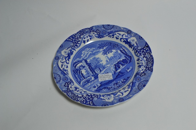 4 Copland Blue Italian Spode Dinner Plates.