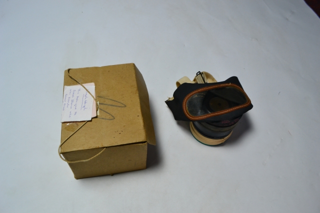 Civilian Gas Mask, Named with Box