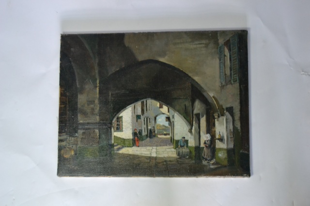 Oil on canvas French journey provence by Burt Pugh.