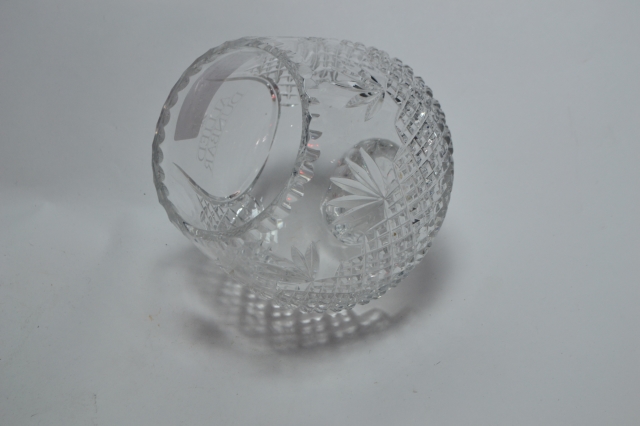 Cut Glass Bowl Engraved 'Allied Dunbar'.