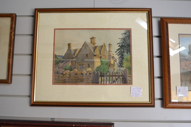 Country House Scene Watercolour by Anita Primrose.