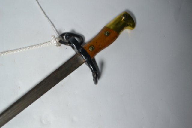 Pair of French Grass Bayonet Modelled into a Coat Hanger.