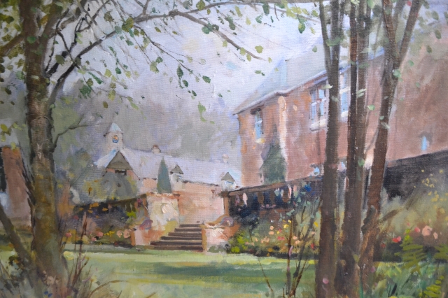 Pastel of Burton Manor by George Thompson